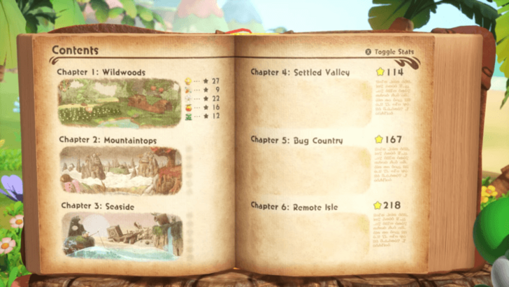 Yoshi and the Mysterious Book — 6 chapters in the main game