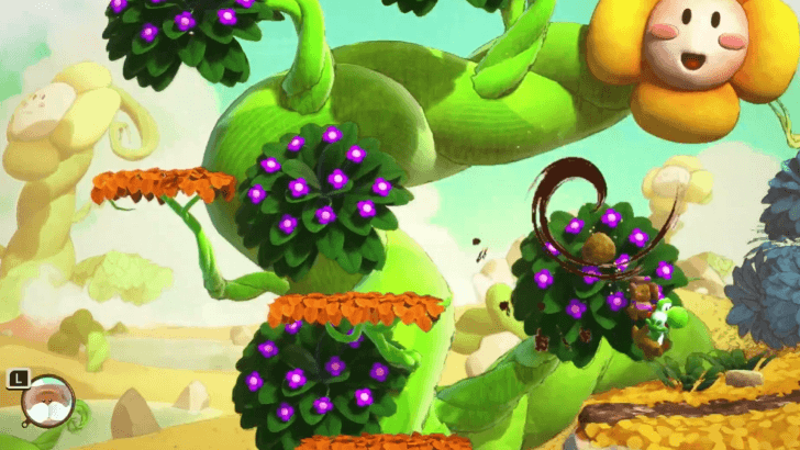 Climb up the big tree and head to the right