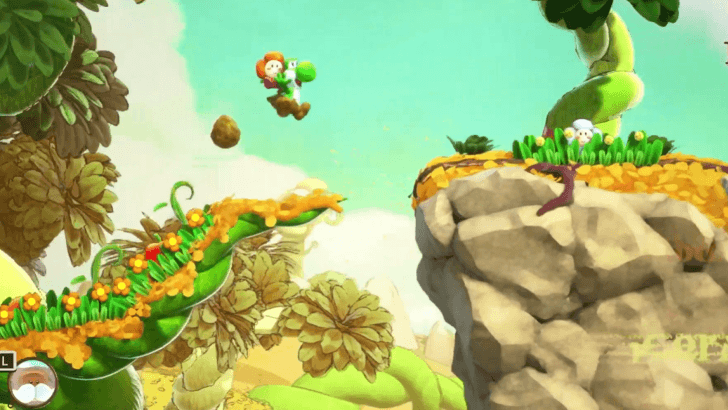 Go to the right, and continue jumping on the platforms to the right until you get to the top of the cliff
